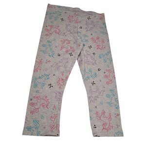 Member's Mark Girls  My Favorite Capri Leggings Gray Unicorns Size 10/12
